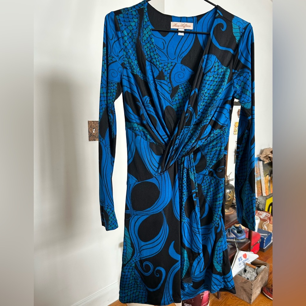 Rare! Mara Hoffman silk koi fish dress size small